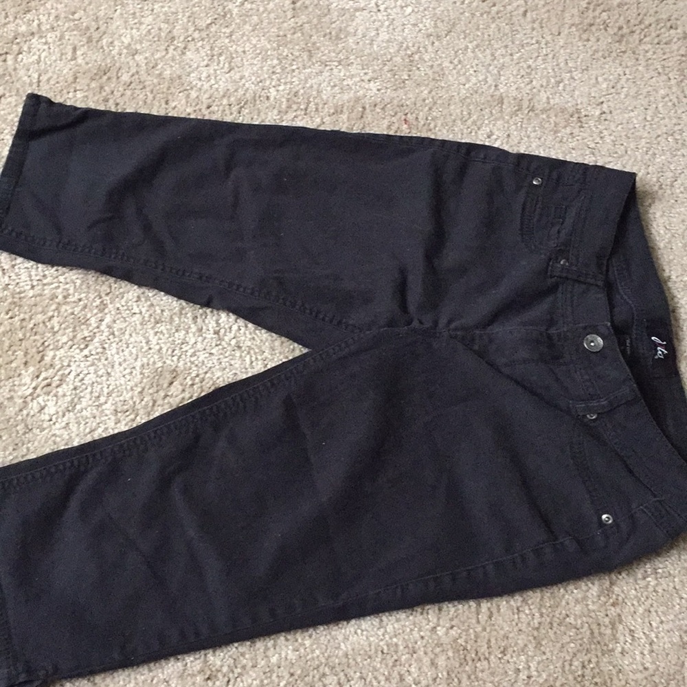 Dots  black short jeans with 98% cotton 2% spandex